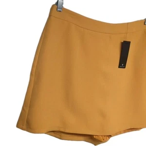 Neu mit Etikett Lulus Minirock XLarge hoher Bund orange gelb XL Reißverschluss hinten gefüttert Skort NEU - Bild 1 von 12