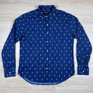 Bonobos Stretch Men’s Standard Fit Large L Button Down Shirt Blue All Over Print - Picture 1 of 8