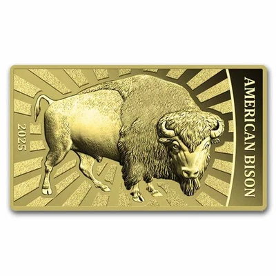 Bisonte americano Liberia 2025 1/200 oz prueba de oro Foto 1 de 4
