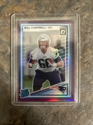 2025 Panini Donruss Football Уилл Кэмпбелл фиолетовый оптический рейтинг дебютант /50 - Изображение 1 из 2
