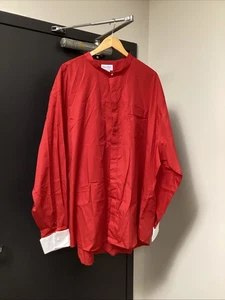 ChurchWear By Murphy 21-38/39 Herren Hemd weiß Bündchen rot Klerus - Bild 1 von 3