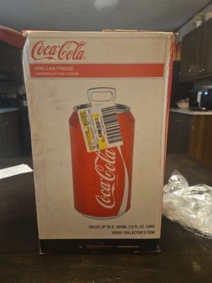 COCA COLA MINI CAN FRIDGE REFRIGERATOR THERMOELECTRIC COOLER 12VDC / 110AC - Image 1 of 4