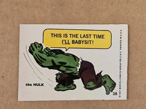 1967 Marvel Super Hero Sticker Card #38 HULK Vintage Philadelphia Gum RARE - Picture 1 of 5