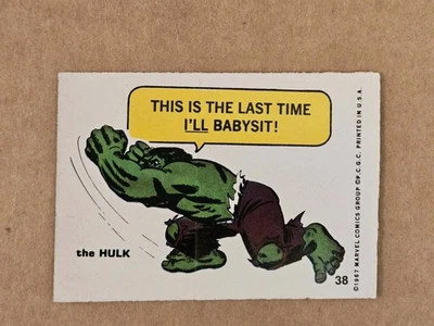 1967 Marvel Super Hero Sticker Card #38 HULK Vintage Philadelphia Gum RARE - Image 1 of 4