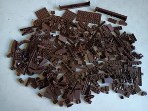 LEGO BULK LOT 420 DARK BROWN SLOPES PLATES BRICKS LOG ARCH & SPECIALTY PIECES - Picture 1 of 3