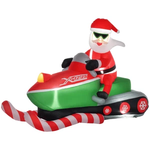 7FT Inflatable Santa on Snowmobile Outdoor Christmas Decoration w/ LED Lights - Picture 1 of 11