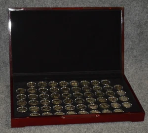 1999-2009 Complete Proof State & Territory Quarter 56 Coin Set In Display Case - Picture 1 of 9