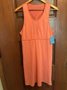NWT $85 Title Nine Women's Athletic Dress Built in Bra Coral/orange - Size Large - Picture 1 of 11