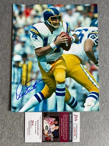 SAN DIEGO CHARGERS- DAN FOUTS AUTOGRAPH 8x10 ACTION PHOTO JSA AD08799 - Picture 1 of 1