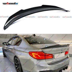 HIGHKICK PSM STYLE CARBON FIBER TRUNK SPOILER WING FOR 17-23 BMW 5SERIES G30 G38 - Picture 1 of 12