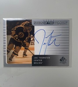 2001-02 SP Authentic Hockey Sign of Times #JT Joe Thornton AUTO