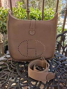 Hermes Evelyne III GM, Etoupe Clemence Leather NIB - Picture 1 of 7