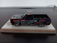 Custom 1:64 Hotwheels '83 Chevy Silverado HKS Real riders with Art box 9/10