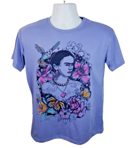 Camiseta Oficial Frida Kahlo por Jerry Lee de CA inc Famoso Pintor Púrpura Talla M - Imagen 1 de 5