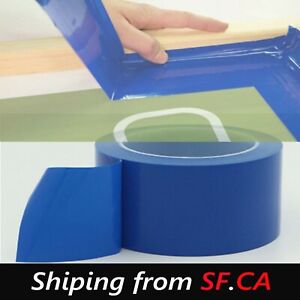 12 rolls 2"x108ft(36yds) LOW ADHESIVE SOLVENT RESISTANT SCREEN TAPE BLUE