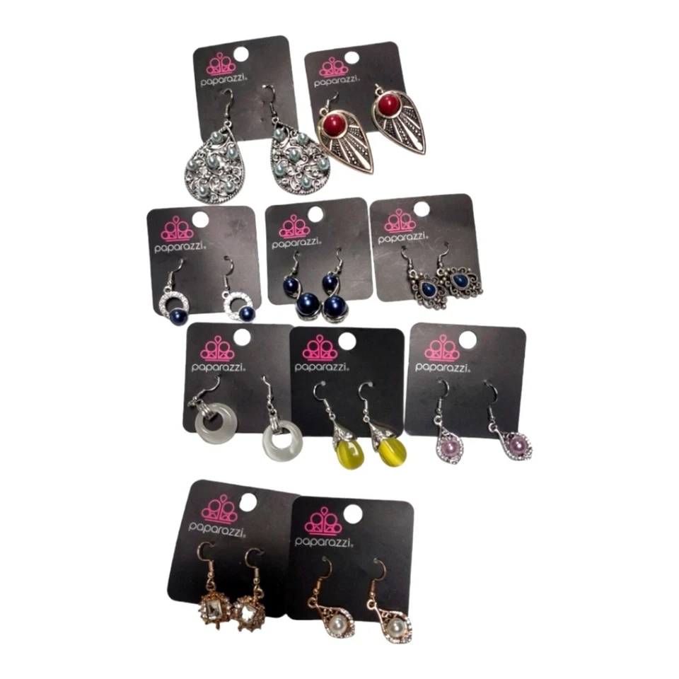 Paparazzi Earrings or Craft Charms with Various Shapes Fishhook Style Bundle   - Image 1 of 4