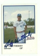 Jeff Wetherby 1986 ProCards Sumter Braves auto autographed signed card 
