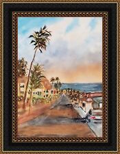 Watercolor paintings originals, "California Sunset"