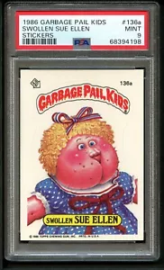 1986 Garbage Pail Kids SWOLLEN SUE ELLEN #136a PSA 9 MINT - Great Centering! - Picture 1 of 2