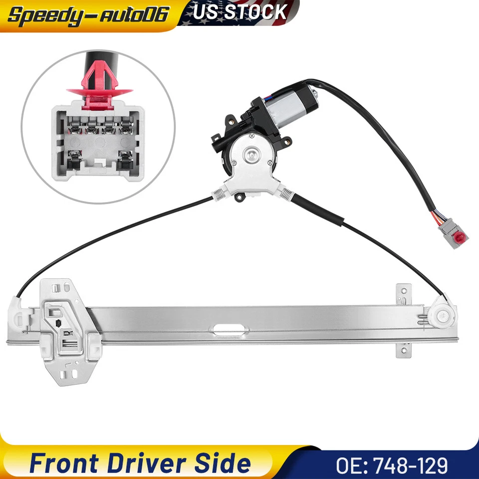 Regulador de ventana eléctrica del lado del conductor delantero con motor para Honda Pilot 2003-2008 Foto 1 de 4