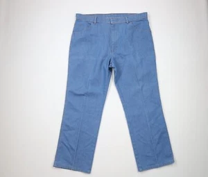 Vintage 90s Wrangler Mens 40x29 Distressed Wide Leg Bell Bottoms Denim Jeans - Picture 1 of 11