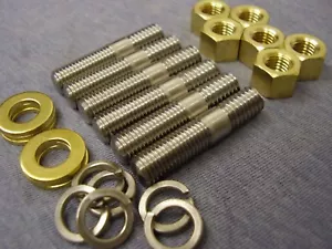 Ford Kent Crossflow STAINLESS STEEL Exhaust Manifold STUD, BRASS Nut/Washer Kit - Picture 1 of 7