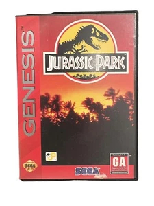 Jurassic Park (Sega Genesis, 1993) Tested & Working - Case & Cartridge No Manual - Picture 1 of 9