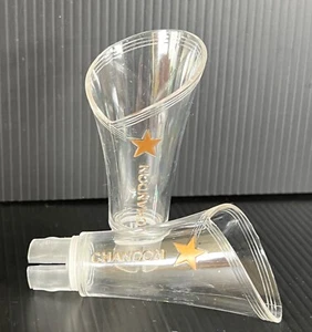 Domaine Chandon Star Clear Acrylic Sippers Flute Topper Mini Bottles 187ML x 2 - Picture 1 of 5