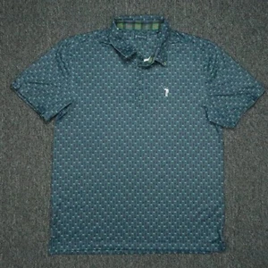 William Murray Shirt Mens Large Blue Green Keep Em Coming Performance Golf Polo - Picture 1 of 9