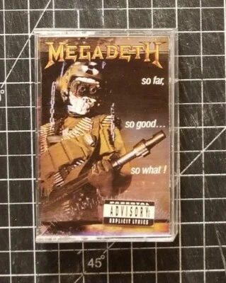 MEGADETH So Far, So Good...So What! CASSETTE 1988 DAVE MUSTAINE Heavy Metal TAPE - Image 1 of 4