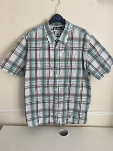 Men’s Columbia Sportswear Company Short Sleeve Check Shirt Green White Size XL - Picture 1 of 8