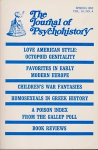 JOURNAL OF PSYCHOHISTORY SPRING 1983 *LOVE AMERICAN STYLE: OCTOPOID GENITALITY* - Imagen 1 de 1