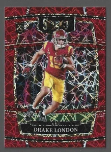 Drake London 2022 Select concourse Red Lazer Prizm RC #7 USC. Atlanta - Picture 1 of 2