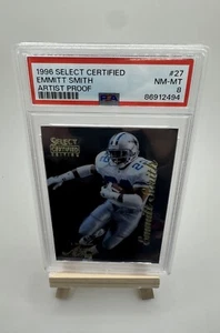 1996 Select Certified Emmitt Smith Artist Proof /500 PSA 8 - Picture 1 of 6