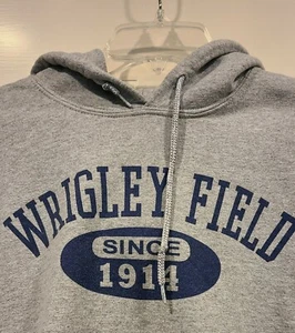 Sweatshirt  Pullover Jacket Gray Hooded Wrigley Field Size Small - Picture 1 of 3