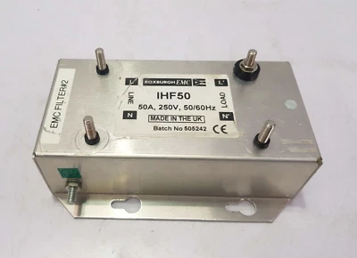 ROXBURGH EMC IHF50 FLANGE MOUNT RFI POWER LINE FILTER - Image 1 of 4