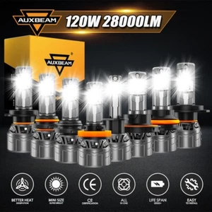 AUXBEAM 28000LM Canbus LED Headlight Fog Bulbs 9005 9006 H11 9007 H4 H7 H13 9004 - Picture 1 of 61