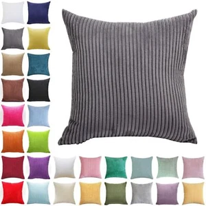 UK Corduroy Plush Jumbo Cord Cushion Cover Soft Pillow Case Home Decor 12"- 28" - Picture 1 of 38