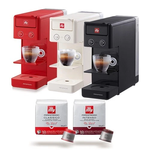 Macchina Caffe Illy Iperespresso Home Y 3.3 Nera, Rossa o Bianca + 108 Capsule - Immagine 1 di 1