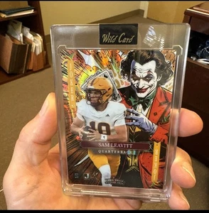 2025 NATIONAL WILD CARD ARIZONA STATE SUN DEVILS SAM LEAVITT 1/1 JOKER - Picture 1 of 2