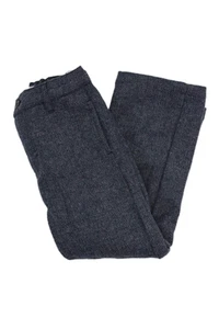 Il Gufo Boys Wool Herringbone Straight Leg Trouser Pants Dark Blue Size 4Y - Picture 1 of 10