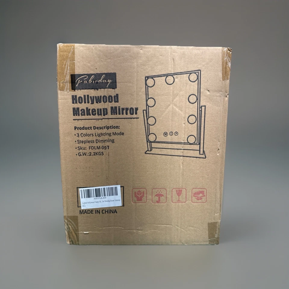 Fabraday Hollywood Makeup Mirror Lighted Vanity 3 Color Modes Tabletop - Image 1 of 1