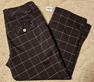 Pantalones de golf Nike para mujer talla 6 X 23 poliéster spandex negro blanco cuadros 8825 Foto 1 de 4