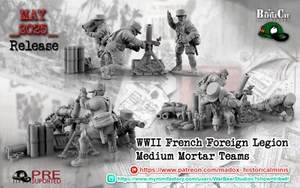 Equipo de mortero medio de la Segunda Guerra Mundial de la FF - Imagen 1 de 4