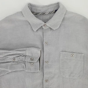 Tommy Bahama Mens Gray Gingham Linen Blend Long Sleeve Button Up Shirt Sz XLarge - Picture 1 of 8
