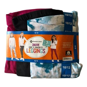 Member's Mark Girl's 3 Pack Favorite Comfort & Stretch Leggings - Picture 1 of 9