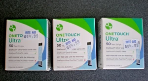 One Touch Ultra Blood Glucose Test Strips 3 Boxes 50 Count EXPIRES 01/31/2026 - Picture 1 of 6