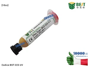 Pasta Flussante BEST BST-223-UV [10cc] Solder Flux Paste Lead-Free Welding Flux  - Picture 1 of 1