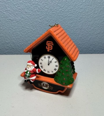 2014 Giants CLOCK Christmas Ornament DANBURY MINT - San Francisco - Image 1 of 4