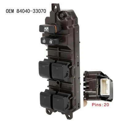 Interruptor de ventana eléctrica lado del conductor maestro para Lexus ES350 2007-2012 84040-33070_NUEVO Foto 1 de 4